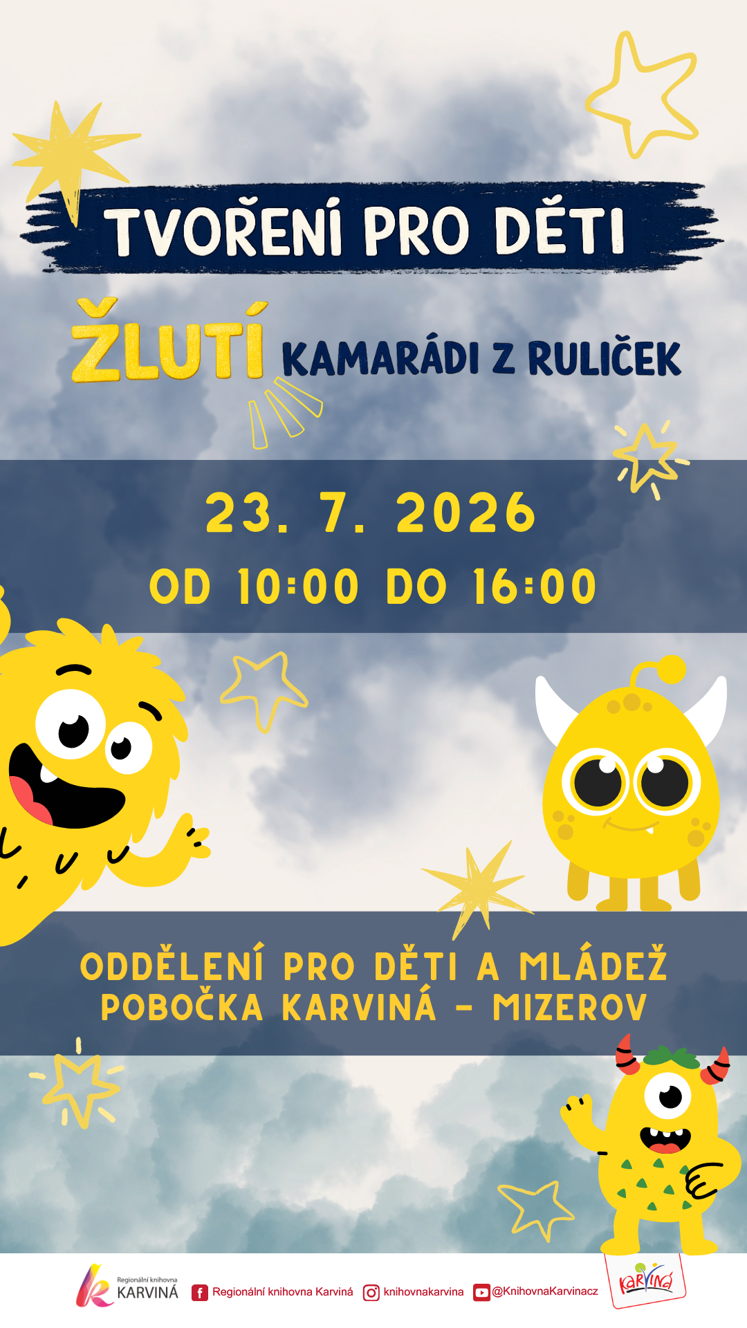 Tvořivá dílna - Žlutí kamarádi z ruliček